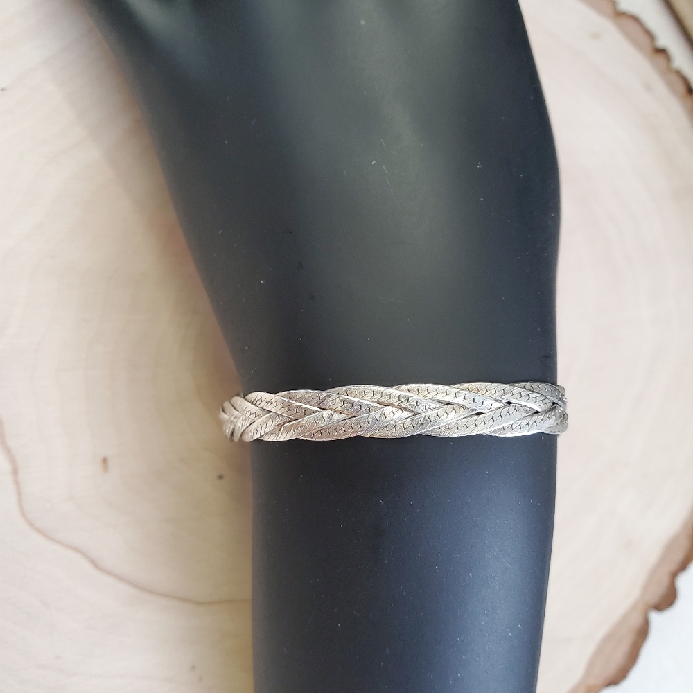 Sterling Silver 925 Braided Bracelet